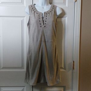 AS by DF Gray Leather Midi Dress Size XS  EUC worn once